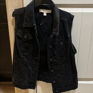 Black Denim Vest